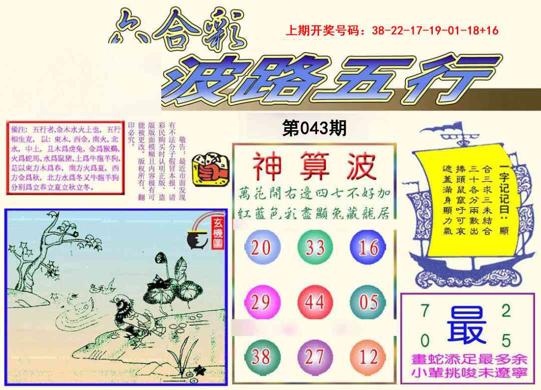 043期波路五行[图]
