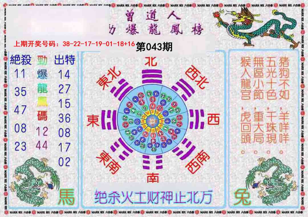 043期曾道人劲爆龙凤榜[图]