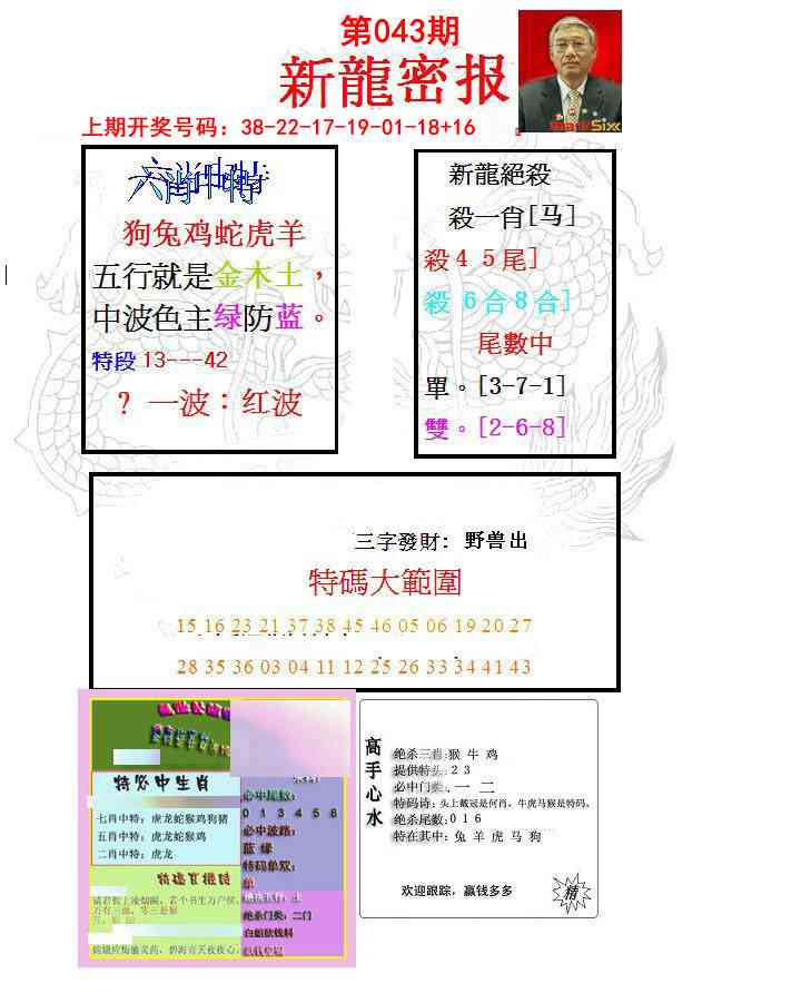 043期新龙密报[图]