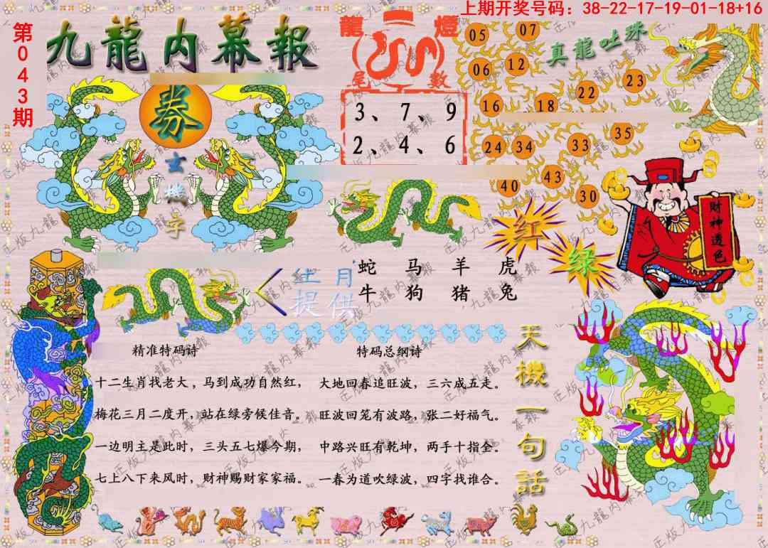 043期正版九龙内幕报[图]