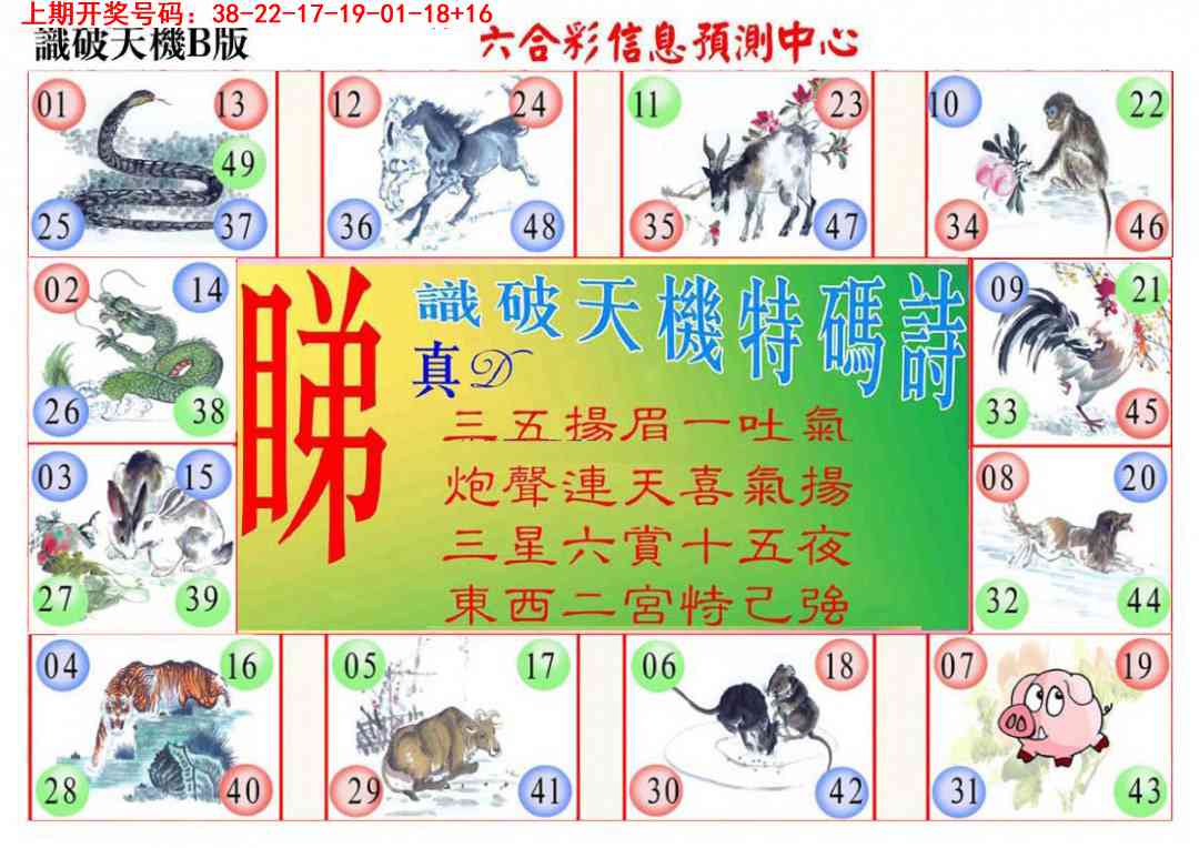 043期识破天机B版[图]