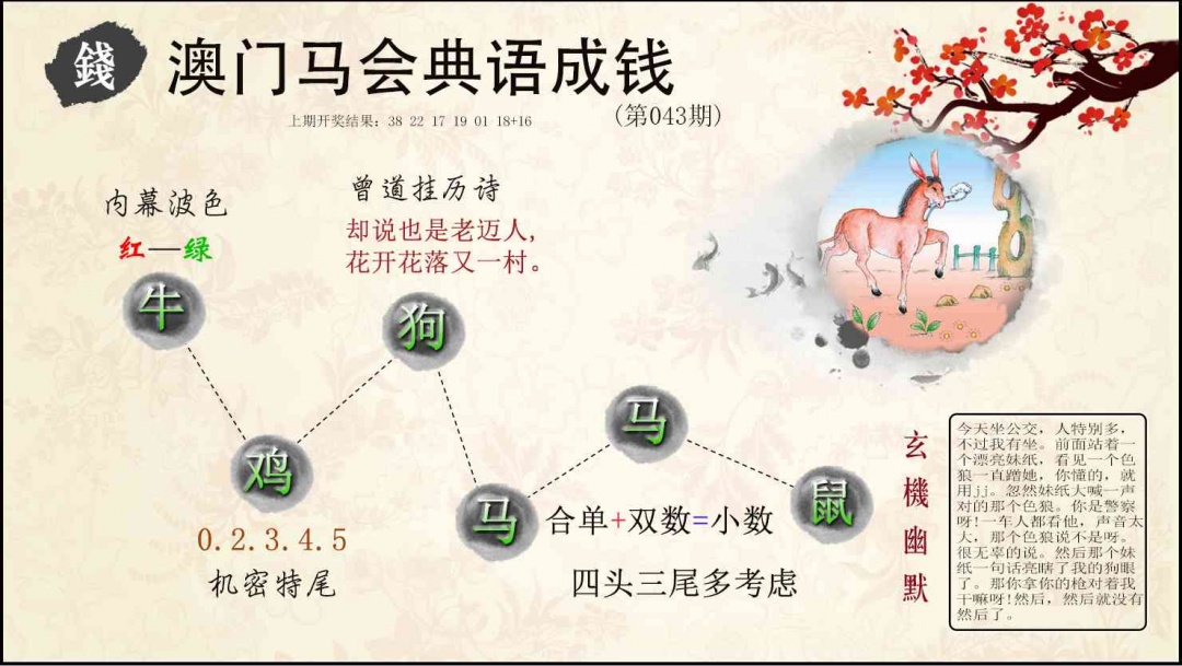 043期典语成钱[图]